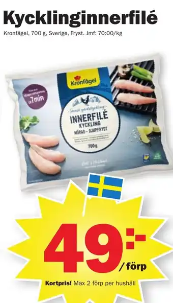 Pekås Kycklinginnerfilé Kronfågel erbjuda