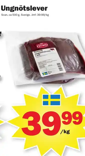Pekås Ungnötslever Scan erbjuda