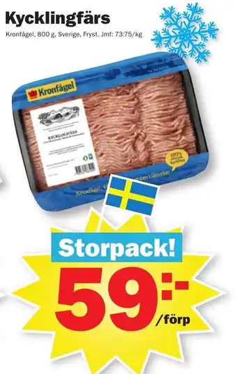 Pekås Kycklingfärs Kronfågel erbjuda