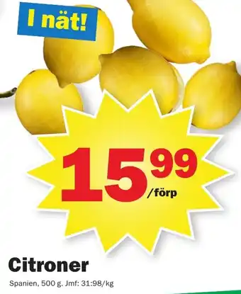 Pekås Citroner erbjuda