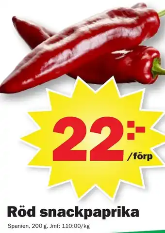 Pekås Röd snackpaprika erbjuda