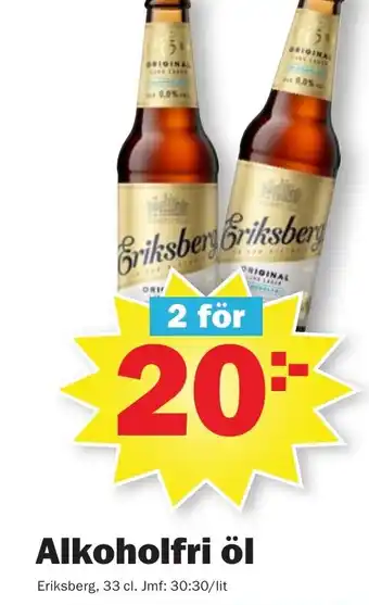 Pekås Alkoholfri öl Eriksberg erbjuda