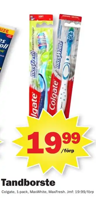 Pekås Tandborste Colgate erbjuda