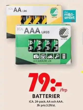 ICA Maxi BATTERIER erbjuda