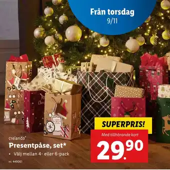 Presentpåse, set