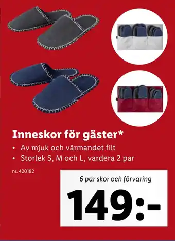 Lidl Inneskor för gäster erbjuda