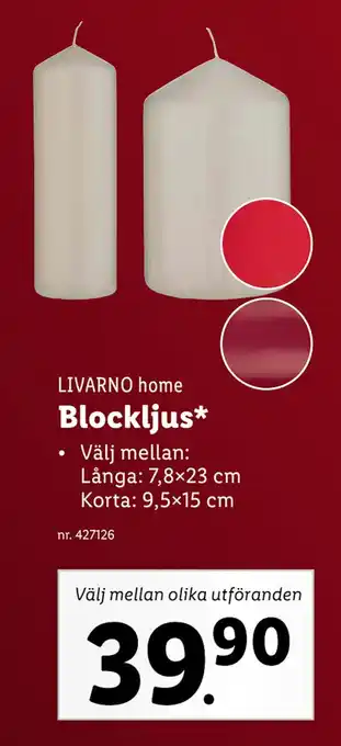 Lidl Blockljus erbjuda