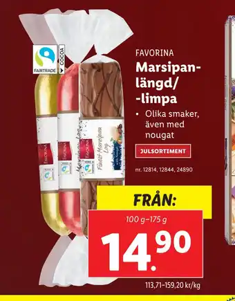 Lidl Marsipan längd/limpa erbjuda