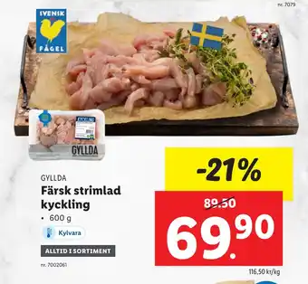 Lidl Färsk strimlad kyckling erbjuda