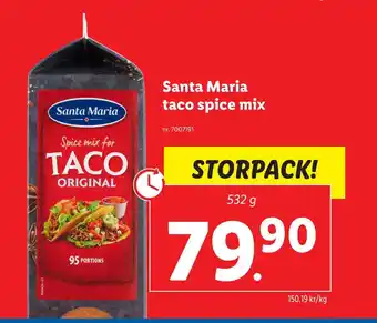 Lidl Santa maria taco spice mix erbjuda