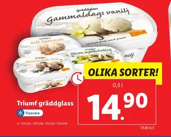 Lidl Triumf gräddglass erbjuda