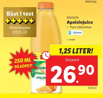 Lidl Apelsinjuice erbjuda