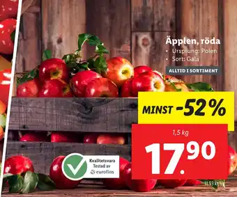 Lidl Äpplen, röda erbjuda