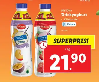 Lidl Drickyoghurt erbjuda