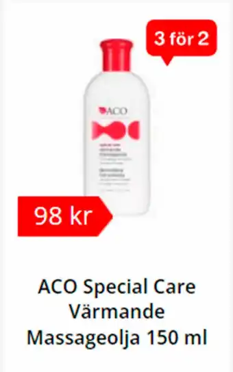 Apotea ACO Special Care Värmande Massageolja 150 ml erbjuda