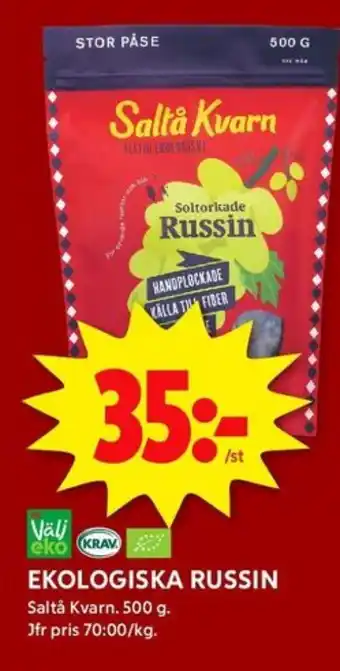 ICA Kvantum Saltå kvarn russin erbjuda