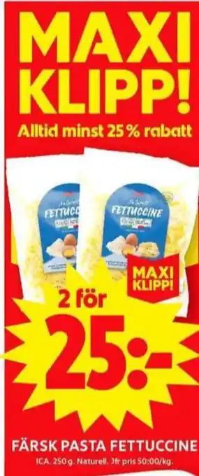 ICA Maxi Ica pasta erbjuda