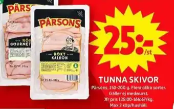 ICA Maxi Pärsons kalkon erbjuda