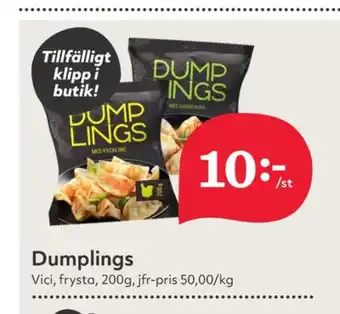 Hemköp Vici dumplings erbjuda