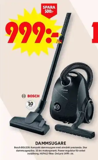 ICA Maxi Bosch dammsugare erbjuda