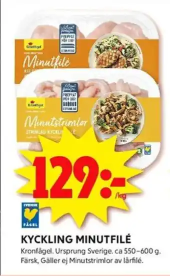 ICA Kvantum Kronfågel kycklingfilé erbjuda