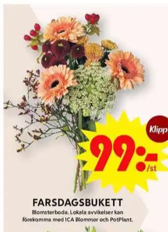 ICA Maxi Blomsterboda blommor erbjuda