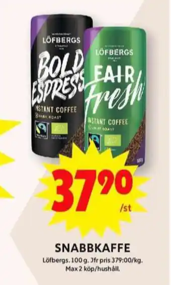 ICA Maxi Bold espresso instant kaffe erbjuda