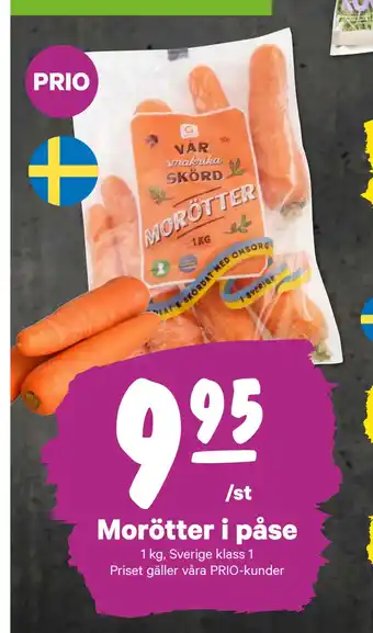 City Gross Morötter i påse erbjuda