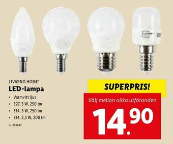 Lidl LED-lampa erbjuda