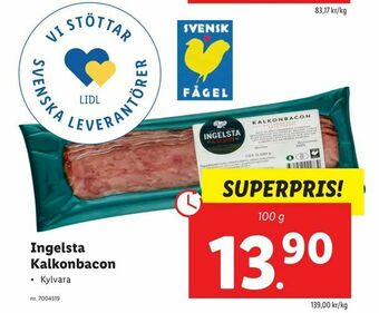 Lidl Ingelsta Kalkonbacon erbjuda