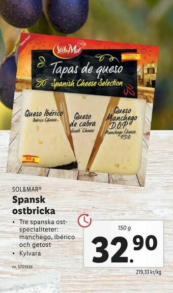 Lidl Spansk ostbricka erbjuda