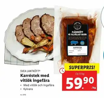 Lidl Karréstek med vitlök ingefära erbjuda