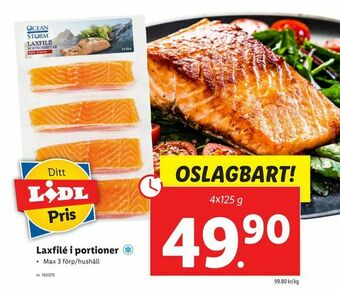 Lidl Laxfilé i portioner erbjuda