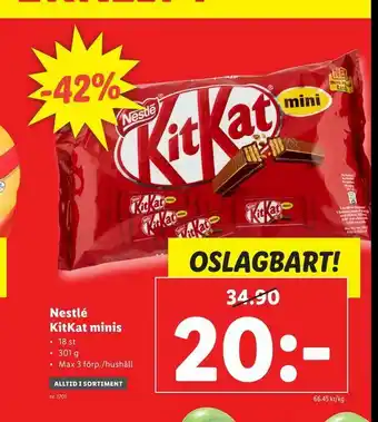 Lidl Nestlé KitKat minis erbjuda
