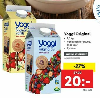 Lidl Yoggi Original erbjuda