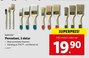 Lidl Penselset, 3 delar erbjuda