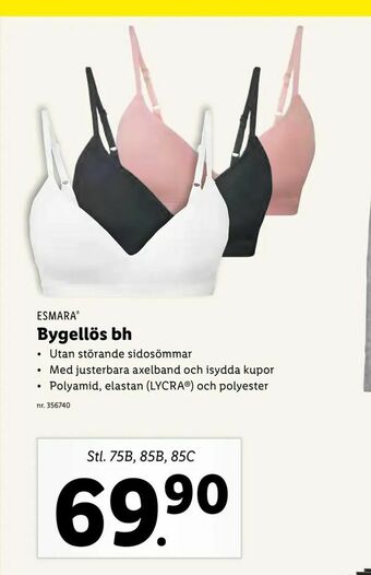 Lidl Bygellös bh erbjuda