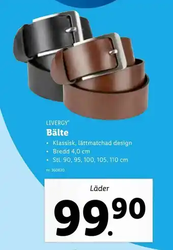 Lidl Bälte erbjuda