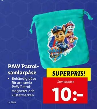 Lidl PAW Patrol samlarpåse erbjuda