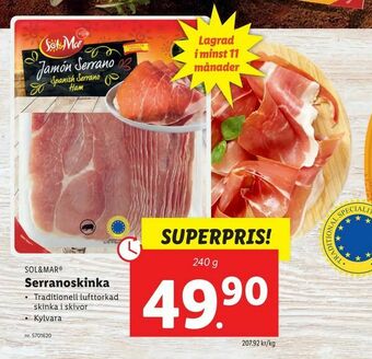 Lidl Serranoskinka erbjuda