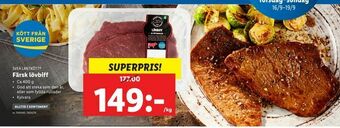 Lidl Färsk lövbiff erbjuda