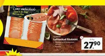 Lidl Lufttorkad fläskkött erbjuda