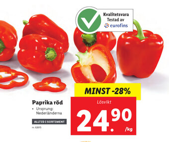 Lidl Paprika röd erbjuda