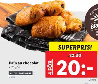 Pain au chocolat 70g/st