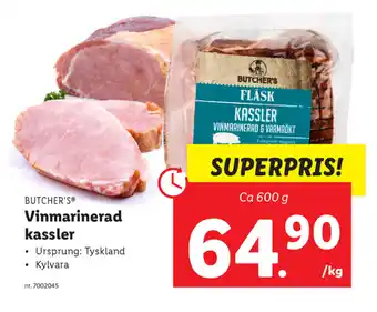 Lidl Butche's Vinmarinerad kassler 600g erbjuda
