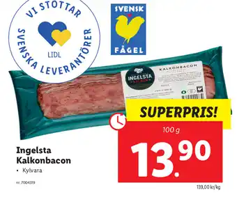 Lidl Ingelsta Kalkonbacon 100g erbjuda