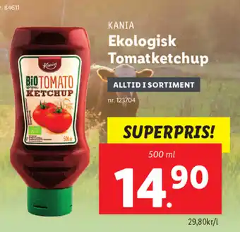 Lidl Kania Ekologisk Tomatketchup 500ml erbjuda