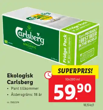 Lidl Ekologisk Carlsberg 10x330ml erbjuda