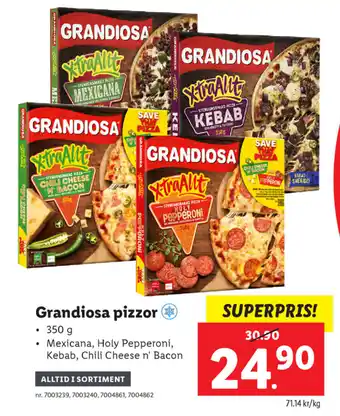 Lidl Grandiosa Pizzor 350g erbjuda
