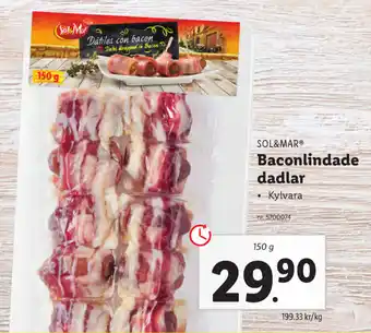 Lidl Sol & Mar Baconlindade dadlar 150g erbjuda